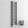 Brooklyn Black Nickel 1600 x 500mm Straight Heated Towel Rail -By Bathroom Store 165BNTR p1