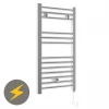 E-Diamond Electric Only Heated Towel Rail - W400mm x H720mm - Chrome - Straight -By Bathroom Store 383335 p