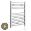E-Cube Electric Only Heated Towel Rail - W500mm x H690mm - Chrome -By Bathroom Store 388136 p