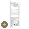 E-Cube Electric Only Heated Towel Rail - W500mm x H1110mm - Chrome -By Bathroom Store 388137 p