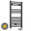 E-Diamond Electric Only Heated Towel Rail w. Digital Thermostat - W400mm x H720mm - Anthracite - Straight 1 E-Diamond Electric Only Heated Towel Rail w. Digital Thermostat - W400mm x H720mm - Anthracite - Straight -By Bathroom Store 388525 p