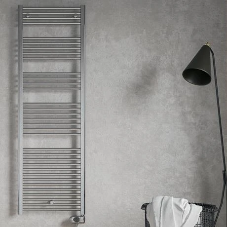 E-Diamond Electric Only Heated Towel Rail w. Digital Thermostat - W480mm x H1375mm - Chrome - Straight 6 E-Diamond Electric Only Heated Towel Rail w. Digital Thermostat - W480mm x H1375mm - Chrome - Straight - Image 4