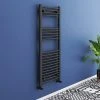 Toreno Black Curved W500 x H1200mm Heated Towel Rail -By Bathroom Store 512 BC nw p