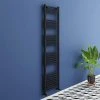 Toreno Black Curved W500 x H1800mm Heated Towel Rail -By Bathroom Store 518 BC np
