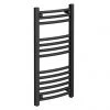 Diamond Curved Heated Towel Rail - W400 x H800mm - Anthracite
