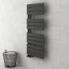 Delta Anthracite Designer Heated Towel Rail 1080 x 550mm -By Bathroom Store ADR55X1080 prod