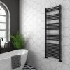 Diamond Heated Towel Rail - W600 x H1600mm - Anthracite - Straight -By Bathroom Store AFT6X1600 n p