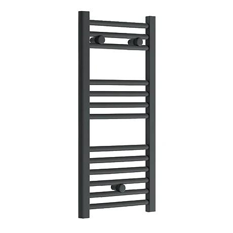 Diamond Heated Towel Rail - W300 x H800mm - Anthracite - Straight 3 Diamond Heated Towel Rail - W300 x H800mm - Anthracite - Straight