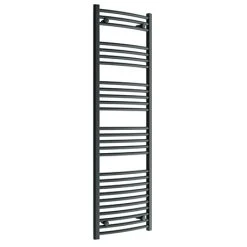 Diamond Curved Heated Towel Rail - W500 x H1600mm - Anthracite