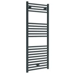 Diamond Heated Towel Rail - W600 x H1200mm - Anthracite - Straight