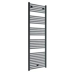 Diamond Heated Towel Rail - W600 x H1800mm - Anthracite - Straight