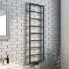Arezzo Matt Black 1500 x 500 Ladder Heated Towel Rail -By Bathroom Store AZ15MB p