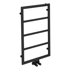Arezzo Matt Black 800 x 500 Ladder Heated Towel Rail -By Bathroom Store AZ8MB d4 460