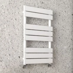 Arezzo Matt White 840 x 500mm Heated Towel Rail