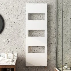 Arezzo White 1500 x 500 Designer Panel Radiator with Towel Rails
