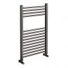 Brooklyn 800 x 500mm Satin Gunmetal Grey Straight Heated Towel Rail -By Bathroom Store BGG8X5 prod