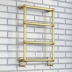 Bloomsbury Traditional Vintage Gold 748 x 498 Wall Mounted Towel Rail