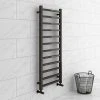 Brooklyn Square 1200 x 500mm Black Nickel Heated Towel Rail -By Bathroom Store BN125TR prod