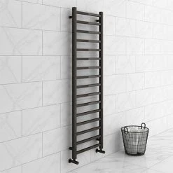 Brooklyn Square 1600 x 500mm Black Nickel Heated Towel Rail