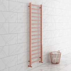 Brooklyn 1600 x 500mm Rose Gold Straight Heated Towel Rail