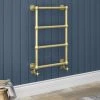 Chatsworth Traditional 498 x 748 Brushed Brass Wall Mounted Heated Towel Rail -By Bathroom Store CHTBB18 np