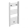 Diamond Heated Towel Rail - W400mm x H800mm - Chrome - Straight -By Bathroom Store COL003 P1