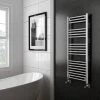 Diamond Heated Towel Rail - W500 x H1200mm - Chrome - Straight -By Bathroom Store COL009 N prod