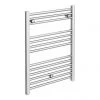 Diamond Heated Towel Rail - W600 x H800mm - Chrome - Straight -By Bathroom Store COL019 P1