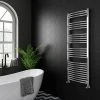 Diamond Curved Heated Towel Rail - W600 x H1600mm - Chrome 1 Diamond Curved Heated Towel Rail - W600 x H1600mm - Chrome -By Bathroom Store COL023 n p