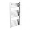 Diamond Curved Heated Towel Rail - W500 x H1000mm - Chrome