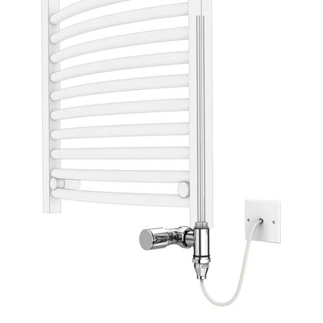 Diamond 500 x 1000mm Curved Heated Towel Rail (incl. Valves + Electric Heating Kit) 4 Diamond 500 x 1000mm Curved Heated Towel Rail (incl. Valves + Electric Heating Kit) - Image 2