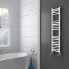 Diamond Heated Towel Rail - W300 x H1200mm - White - Straight -By Bathroom Store COL048 N p