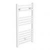Diamond Heated Towel Rail - W400 x H800mm - White - Straight -By Bathroom Store COL055 P1