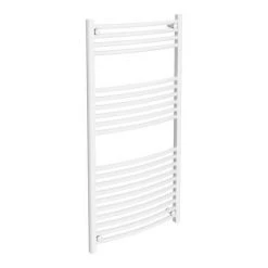 Diamond Curved Heated Towel Rail - W600 x H1200mm - White