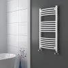 Diamond Curved Heated Towel Rail - W600 x H1000mm - White 1 Diamond Curved Heated Towel Rail - W600 x H1000mm - White -By Bathroom Store COL058 P