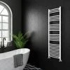 Diamond Curved Heated Towel Rail - W500 x H1600mm - White 1 Diamond Curved Heated Towel Rail - W500 x H1600mm - White -By Bathroom Store COL059 n p