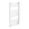 Diamond Curved Heated Towel Rail - W500 x H1000mm - White -By Bathroom Store COL060 p