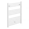Diamond Heated Towel Rail - W600 x H800mm - White - Straight -By Bathroom Store COL063 N P