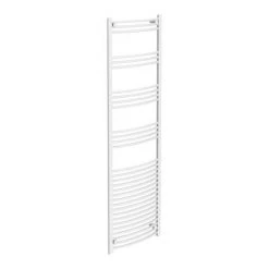 Diamond Curved Heated Towel Rail - W500 x H1800mm - White