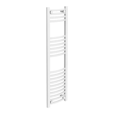 Diamond Curved Heated Towel Rail - W300 x H1200mm - White 3 Diamond Curved Heated Towel Rail - W300 x H1200mm - White