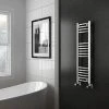 Diamond Curved Heated Towel Rail - W300 x H1000mm - Chrome -By Bathroom Store COL074 n prod