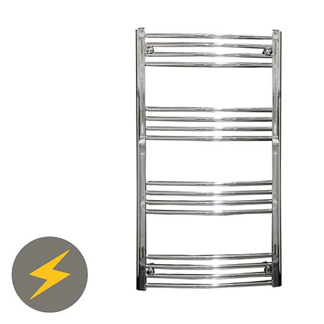 Reina Capo H800 x W600mm Chrome Curved Electric Towel Rail 3 Reina Capo H800 x W600mm Chrome Curved Electric Towel Rail