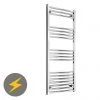 Reina Capo H1200 x W400mm Chrome Flat Electric Towel Rail -By Bathroom Store CPS0840CS P
