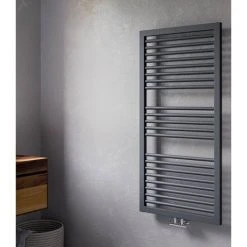 Cruze Designer Heated Towel Rail - Matt Black (1228 x 500mm) -By Bathroom Store CRZTR125 d2 460