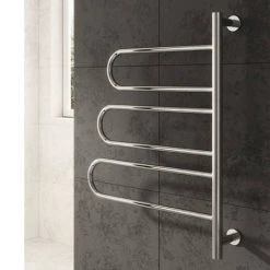 Reina Orne H760 x W580mm Dry Electric Swivel Heated Towel Rail -By Bathroom Store DE ORN7555P D1 460