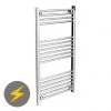 Diamond Straight Electric Heated Towel Rail - W500 x H1000mm - Chrome -By Bathroom Store Diamond Straight Electric Heated Towel Rail 500 x 1000mm Chrome n p