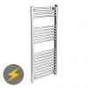 Diamond Straight Heated Electric Towel Rail - W500 x H1200mm - Chrome -By Bathroom Store Diamond Straight Heated Electric Towel Rail 500 x 1200mm Chrome n p