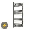 Reina Diva H1400 x W500mm Chrome Curved Electric Towel Rail -By Bathroom Store ES408CC P 12
