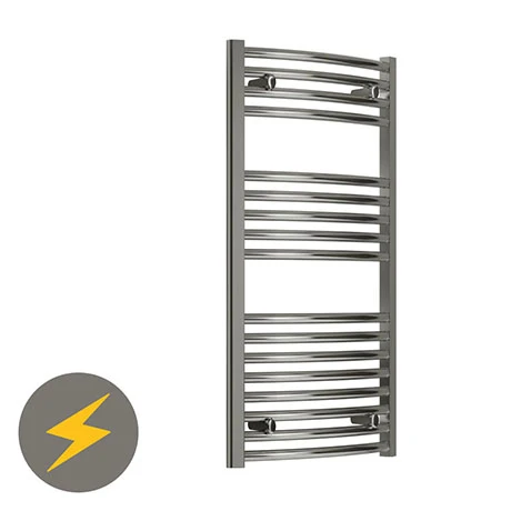 Reina Diva H1600 x W600mm Chrome Curved Electric Towel Rail 3 Reina Diva H1600 x W600mm Chrome Curved Electric Towel Rail