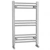 York Flat Heated Towel Rail - W600 x H800mm - Chrome